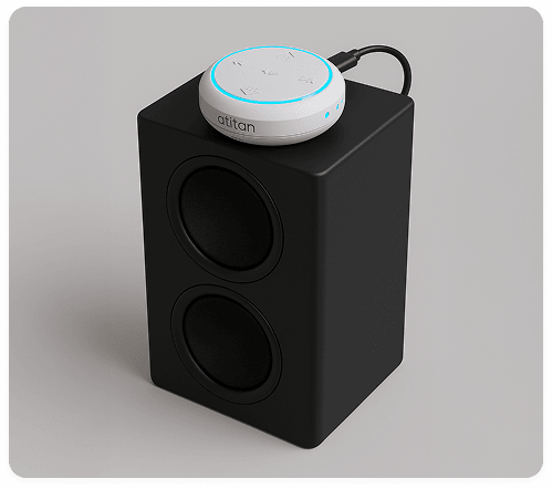splitR device connected to speaker